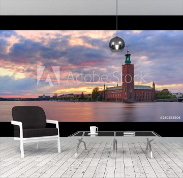 Bild på City Hall at sunset Stockholm Sweden
